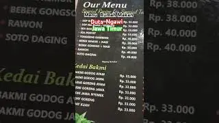 Daftar Menu Rumah Makan Duta Ngawi Jawa aTimur#shorts#mayangsumekar#viral#,youtubeshorts#rumahmakan