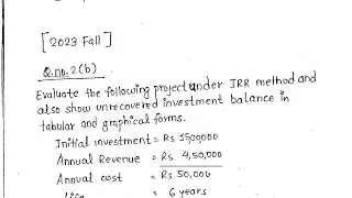 RATE OF RETURN METHOD (IRR) | BENEFIT COST RATIO METHOD | ENGINEERING ECONOMICS | PoU, TU, KU, PU