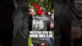 Outlaw Motorcycle Club Clashes With No Kings Protesters💥🏍️