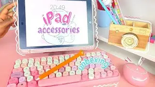 iPad  Accessories unboxing ...💭🎀 * setting up my table *