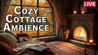 Cozy Cottage Fireplace Ambience | Relaxing Spring Day for Reading, Coffee & Serenity