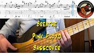 Pink Floyd - Breathe Bass Cover Tabs Score (standard notation) Chords Transcription