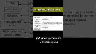 invitation writing format class 12  #cbseclass10