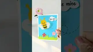 DIY 🐝 CUTE CARD FOR YOUR LOVED ONES #shortfeed #shorts #diy
