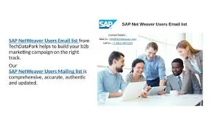 SAP NetWeaver Users Email List | NetWeaver Customer Database