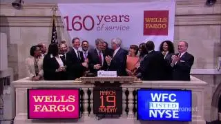 Wells Fargo & Company celebrates 160th anniversary and rings the NYSE Closing Bell