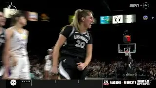 😤 KATE MARTIN BLOCKS IT OUT OF BOUNDS! | Los Angeles Sparks vs Las Vegas Aces WNBA