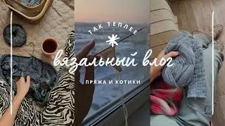 ВЛОГ 34 | Первые процессы нового года: джемпер-дранина и косынка из ангоры. Продолжаю носки из Регии