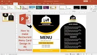 PowerPoint Tutorial~~ How to make Hotel Menu Card Design in Ms PowerPoint