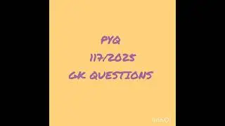 Kerala PSC PYQ-1/GK Questions
