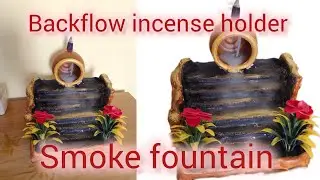 I made this fountain from waste material// smoke fountain craft// backflow incense holder craft