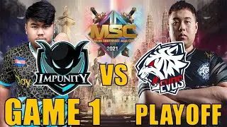 IMPUNITY KH vs EVOS SG [GAME 1] MSC Playoff Day 1 | MLBB Southeast Asia Cup 2021 [Tagalog]