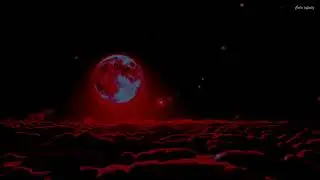 Full Red Moon & Gentle Clouds | Relaxing Music for Deep Sleep & Meditation