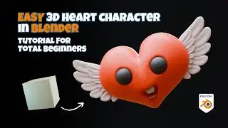 Create a Cute 3D Flying Heart CHARACTER in Blender