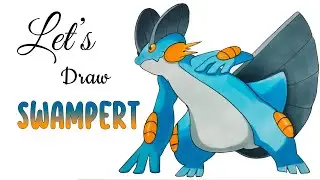 How to Draw Swampert | Step by Step Art Tutorial | 4K