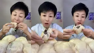 Eating Steamed Milk Buns with Chocolate Filling  Soft & Fluffy | ASMR MUKBANG
