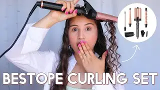 Amazon Bestope Curling Iron 3 Barrel and 4 in 1 Hair Crimper Set Unboxing & Review | Is it worth it?