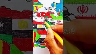 Draw Flag Map of Palestine 🇵🇸 #palestine