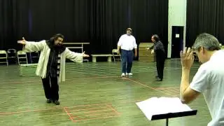 Pagliacci staging rehearsal