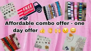 Affordable one day combo offer with free shipping #beads #charms #combo #freeshipping #freegift #diy