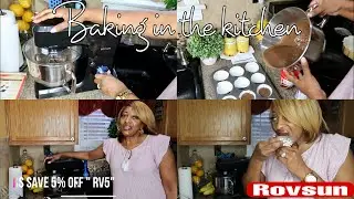 VLOG: BAKING IN THE KITCHEN WITH MY NEW MIXER | ft. Rovsun