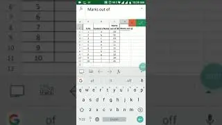 MS EXCEL MOBILE: Conversion table