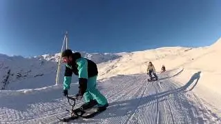 STIGA Snowracer skiers at R&ouml;ldalsterrassen, R&ouml;ldalen.