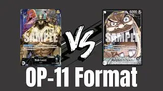 Black Lucci vs Black Teach! One Piece TCG OP-11 Paper Gameplay!