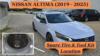 Nissan Altima - Расположение запасного колеса и набора инструментов (2019 - 2025)