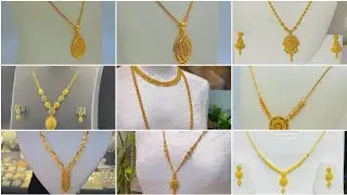 Gold Long Necklace Designs With Weight And Price || Gold Sitahar Design With Price ||