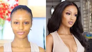 CLIENT MAKEUP TRANSFORMATION FT LAYEFA LUXURY HAIR