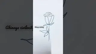 Easy rose drawing|| #shorts #trendingshorts #shortsfeed #easydrawing #rosedrawing