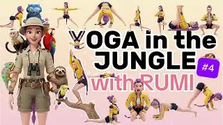 Yoga Poses for Strength & Balance | 17 Easy Jungle Animal Poses for Kids | Happy Yoga GO!