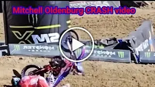 Mitchell Oldenburg Crash  video at San Diego Supercross 2026 Shocks Fans | 450SX Red Flag Incident