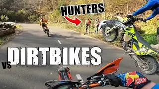 Dirt Bikes vs Hunters! Epic Stunts & Hilarious Fails