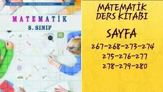 8.SINIF MATEMATİK DERS KİTABI SAYFA 267 268 273 274 275 276 277 278 279 280 // 8.SINIF MATEMATİK MEB