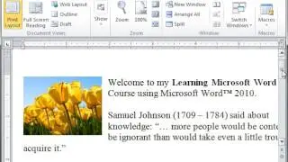 Word 2010 Zoom Options