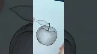 How to best easy apple drawing with pencil sketch. #shorts #apple