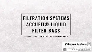 Accufit&reg; Liquid Filter Bag | Filtration Systems