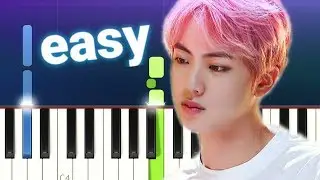 BTS Jin - Tonight (방탄소년단 진 - 이 밤) (100% EASY PIANO TUTORIAL)