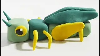 Cómo hacer un chapulín, saltamontes o cigarrón de plastilina fácil paso a paso explicado