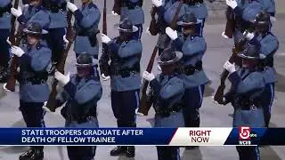 Protest outside Massachusetts State Police Academy graduation ceremony
