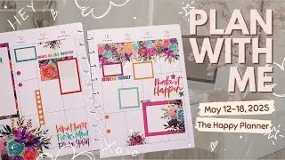Plan With Me | Jewel-tone Spring Florals Theme | Vertical Layout | The Happy Planner