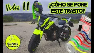 Brico. Me peleo con el aplicador de las pegatinas para las llantas