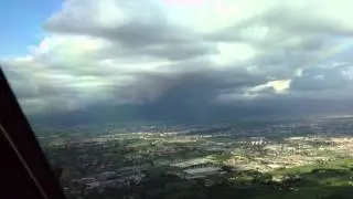 Approach and landing at Firenze airport LIRQ time-lapse