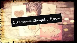 1 Stanzenset vom Action 5 Karten | watch me craft | Tutorial | Karten basteln f&uuml;r Anf&auml;nger