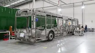 First Australian-made electric bus rolls off production line in Northern Adelaide