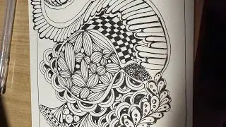 String Zentangle with a twist part2 please subscribe 