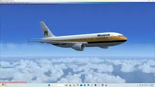 FSX AI Monarch Airlines Airbus A-300 over the Bahamas.
