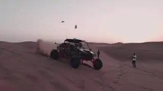 Dune bashing in Dubai with Chris Ingram around fossil rock DRONE MOTORSTORM VIDEO